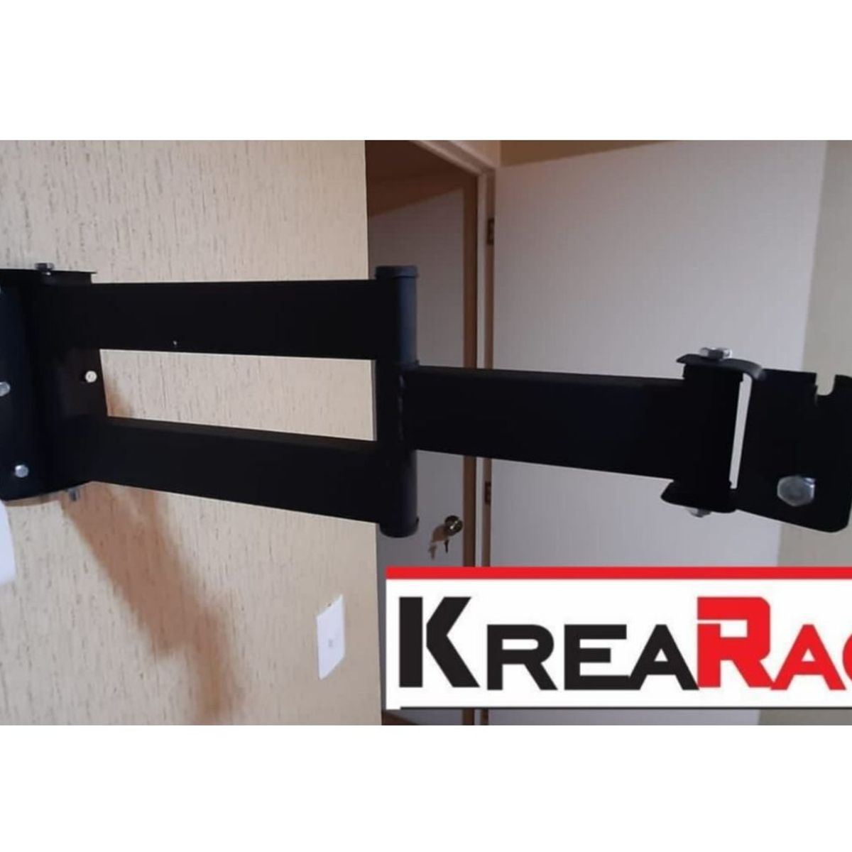 GENERICO - RACK TV 2 BRAZOS PLEGABLE LCD SMART CURVO DE 32 a 65 " / NEGRO