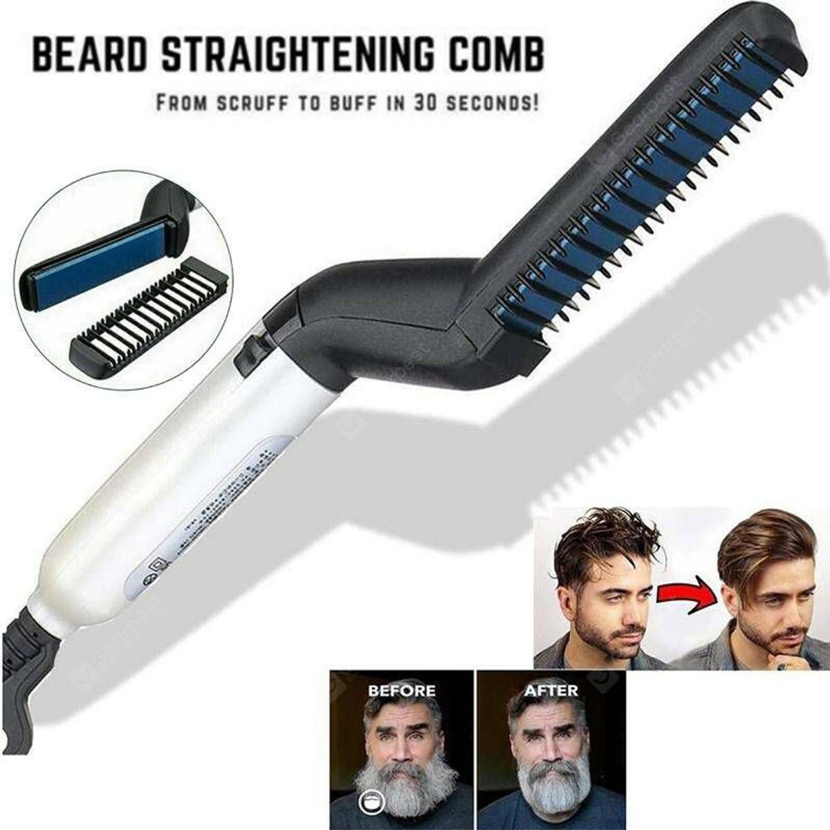 SM - Plancha Laceador De Cabello Barba Tipo Peine