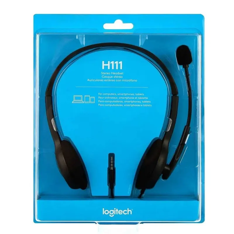 LOGITECH - Audífonos con Mircrof Logitech H111 Stereo jack 3,5 mm Negro