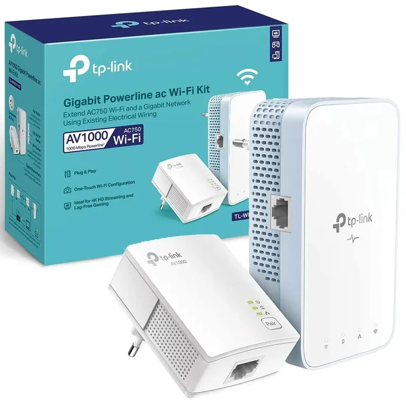 TP LINK - TP Link Extensor Powerline Gigabit Wifi 1000mbps 4K Kit 7517