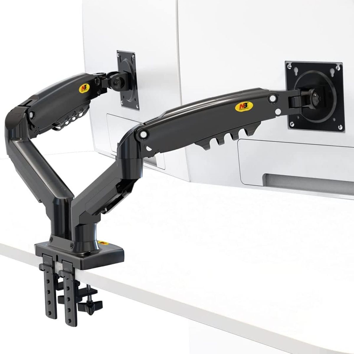 NB NORTH BAYOU - Rack Soporte Flexigas Ergonómico de Mesa Para Dos Monitores NB F160