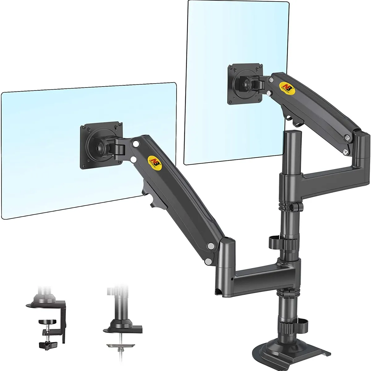 NB NORTH BAYOU - Rack Soporte Flexigas de Mesa Para Doble Monitor NB H180