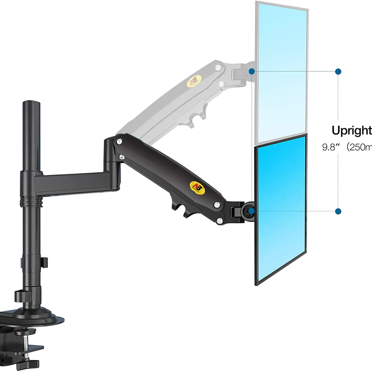 NB NORTH BAYOU - Rack Soporte Flexigas de Mesa Para Doble Monitor NB H180