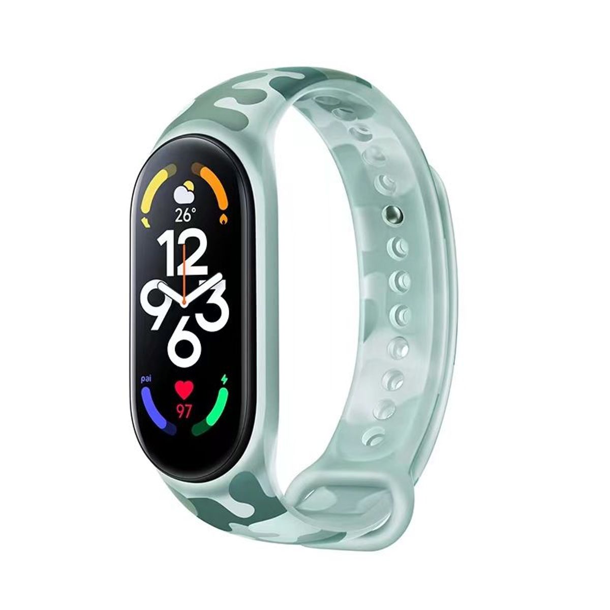 GENERICO - Correa banda de Reemplazo para Xiaomi Smart Band 7 - CAMUFLADO VERDE