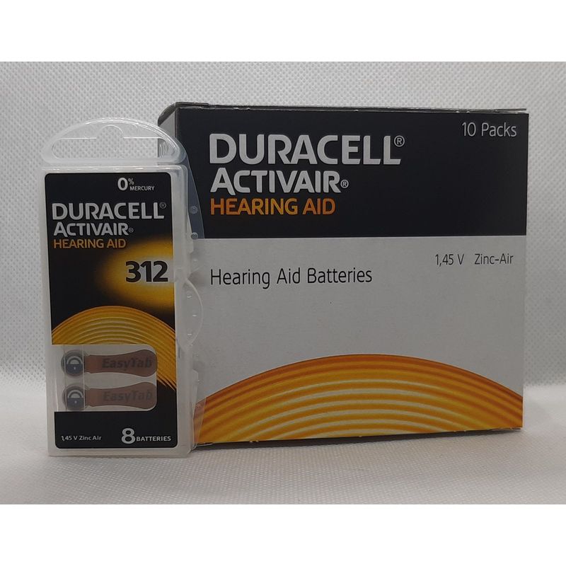 DURACELL - CAJA DE 80 PILAS PARA AUDIFONOS MEDICADOS DURACELL 312