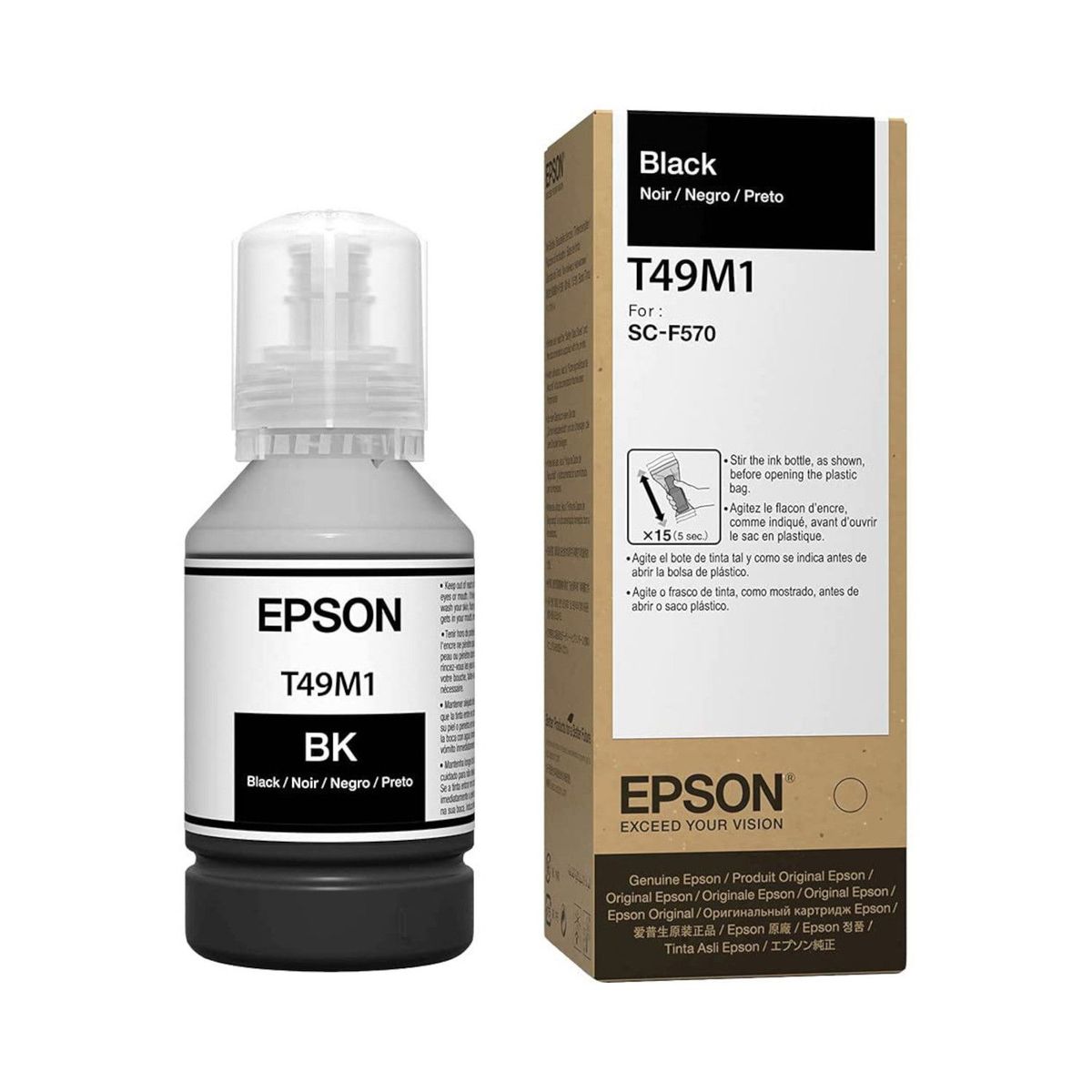 EPSON - Tinta Epson T49M Negro F170  F570 - Botella 140 ml