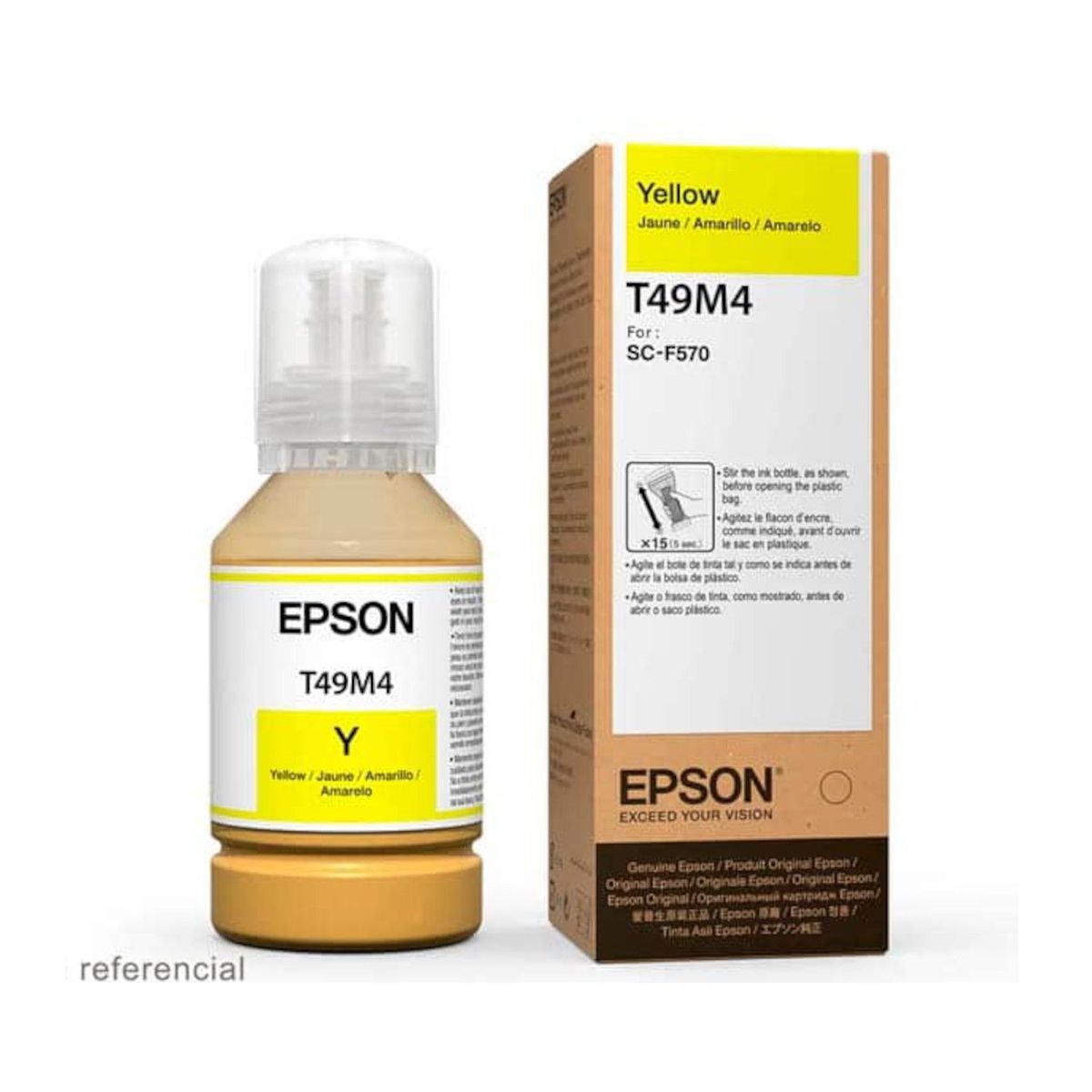 EPSON - Tinta Epson T49M Amarillo F170  F570 - Botella 140 ml