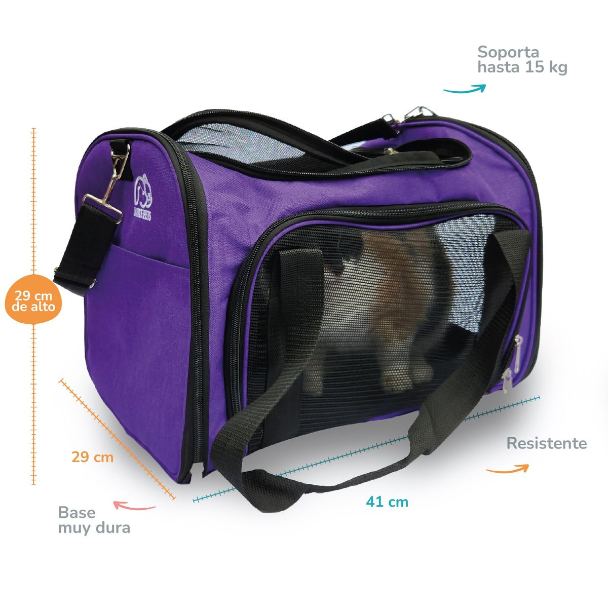 CAT OH - Transportador para gatos o perros semirigido - morado