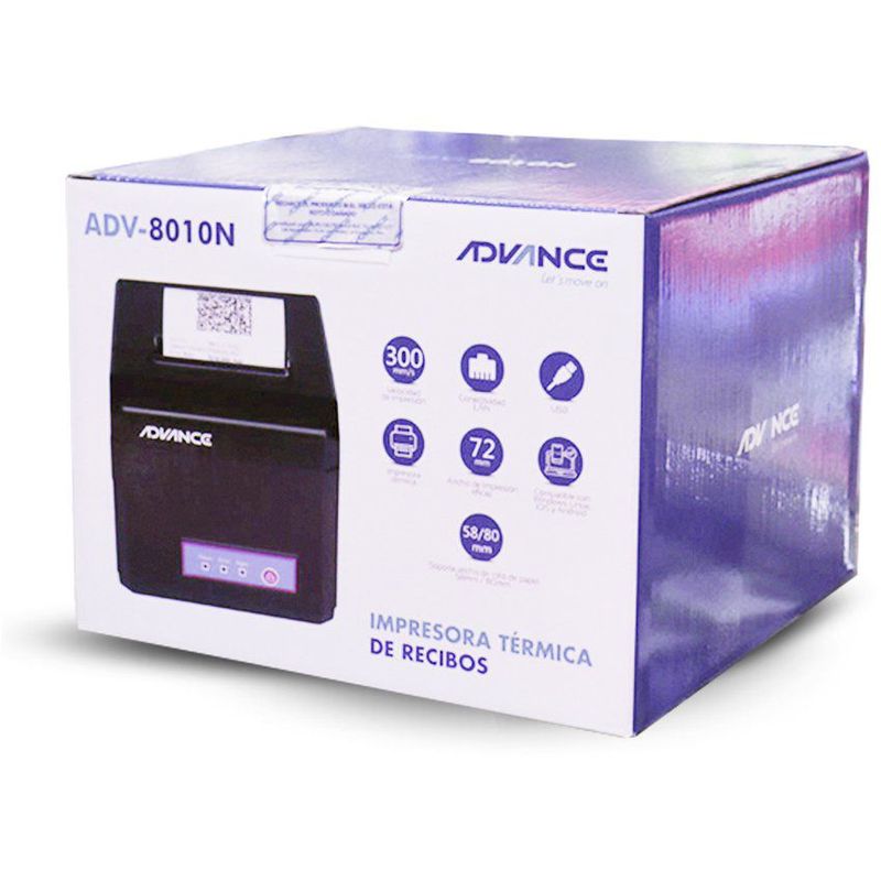 ADVANCE - Impresora térmica advance adv-8010n etiquetera de 80mm - boleta
