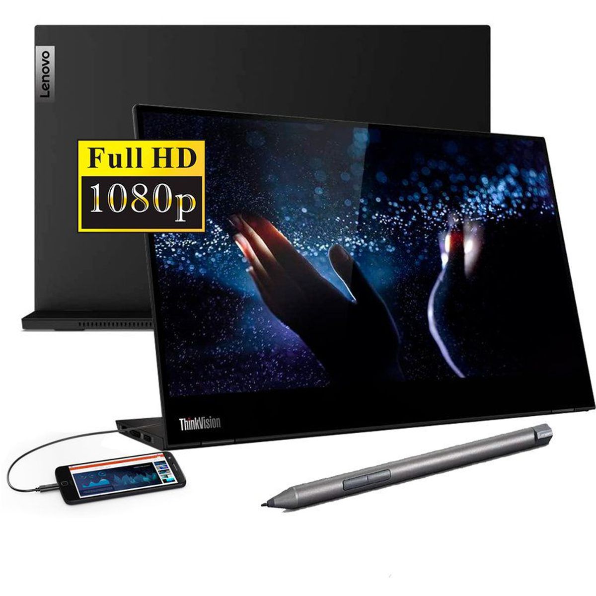 LENOVO - Monitor portátil lenovo thinkvision m14t portable touch