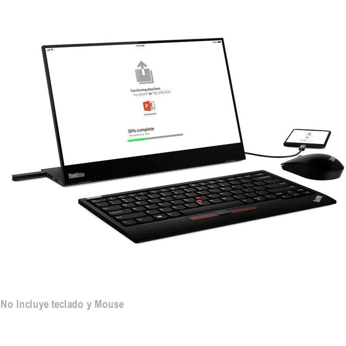 LENOVO - Monitor portátil lenovo thinkvision m14t portable touch
