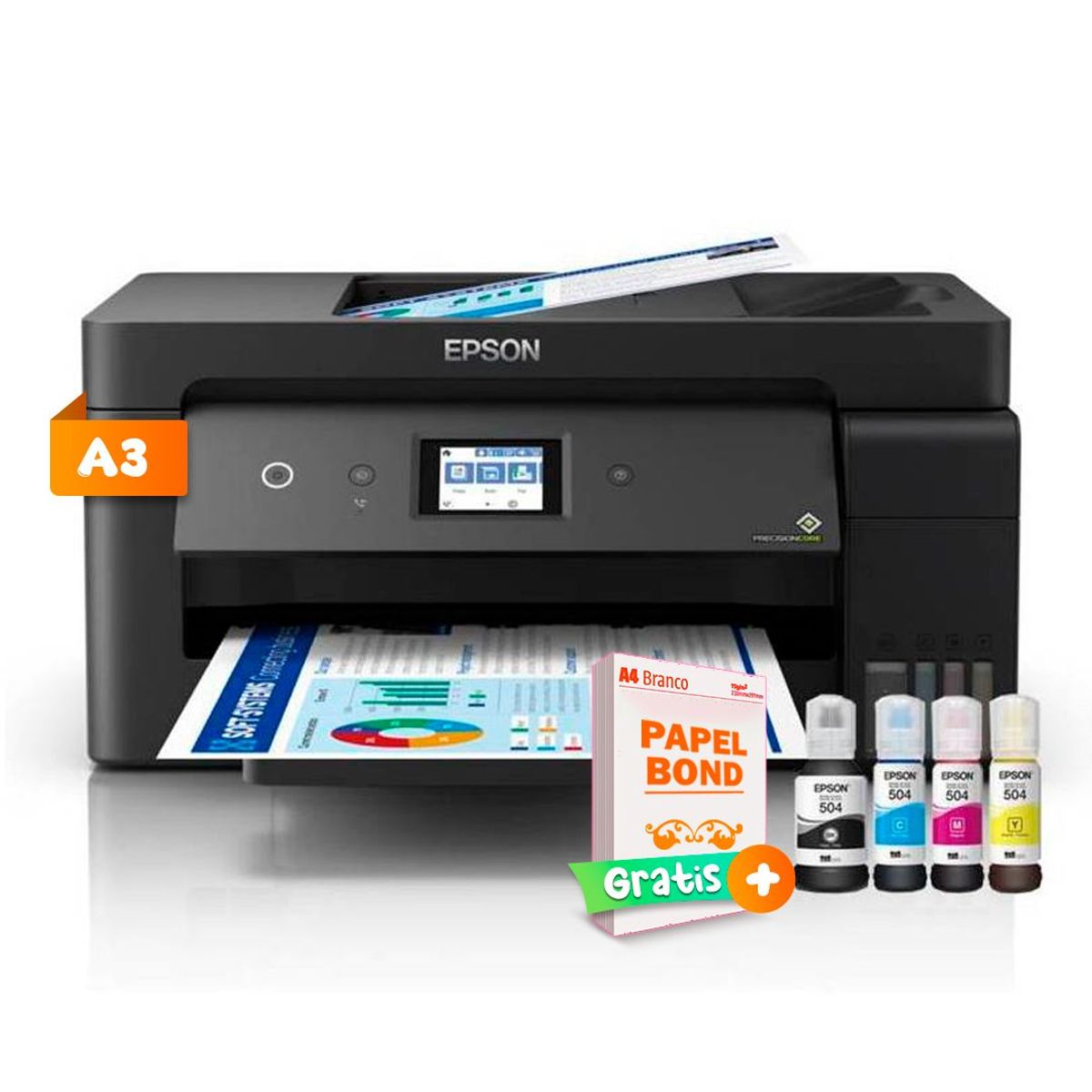 EPSON - Impresora epson a3 l14150 multifuncional wifi,  adf, ethernet - negro