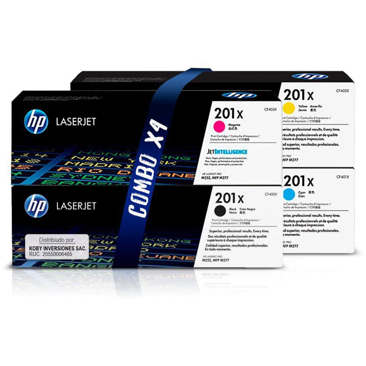 HP - Hp 201x combo x4 toner para m277dw m252dw c  m  y  bk