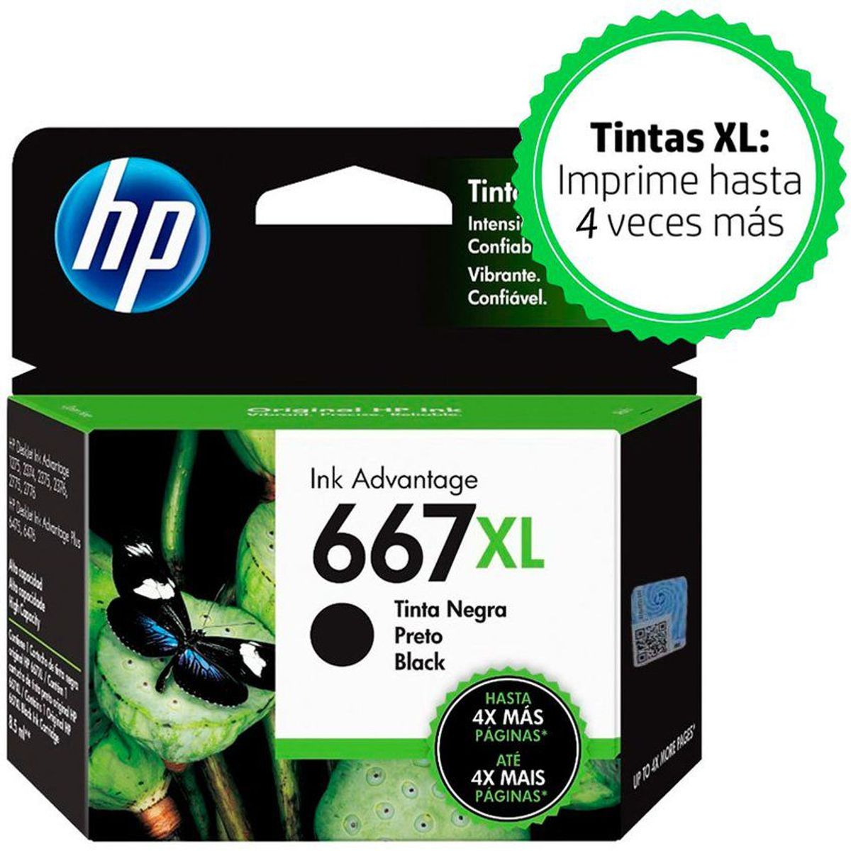 HP - Cartucho hp 667xl 3ym81al negro, 480 páginas