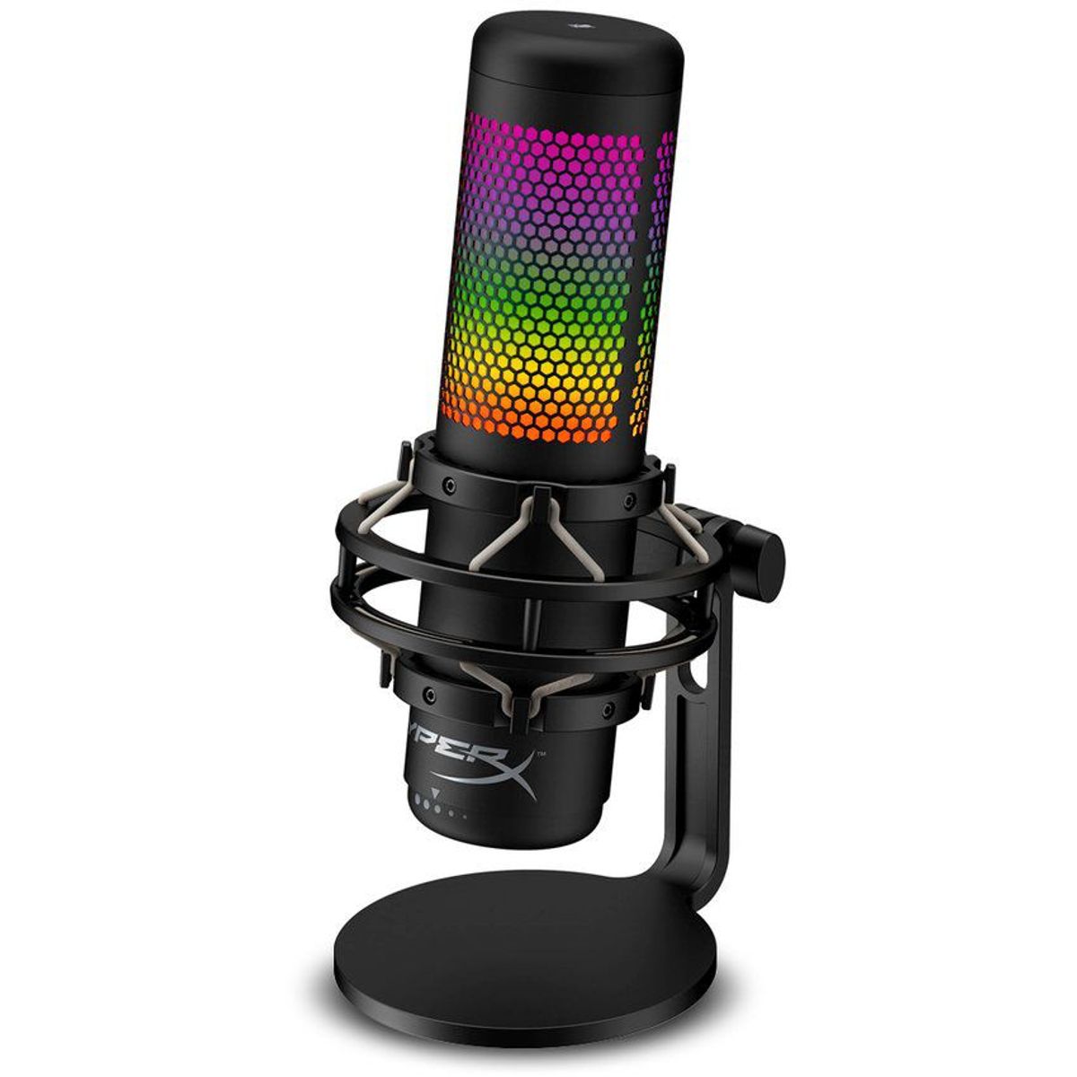 HYPERX - Micrófono profecional hyper x quadcast s usb  led rgb - negro