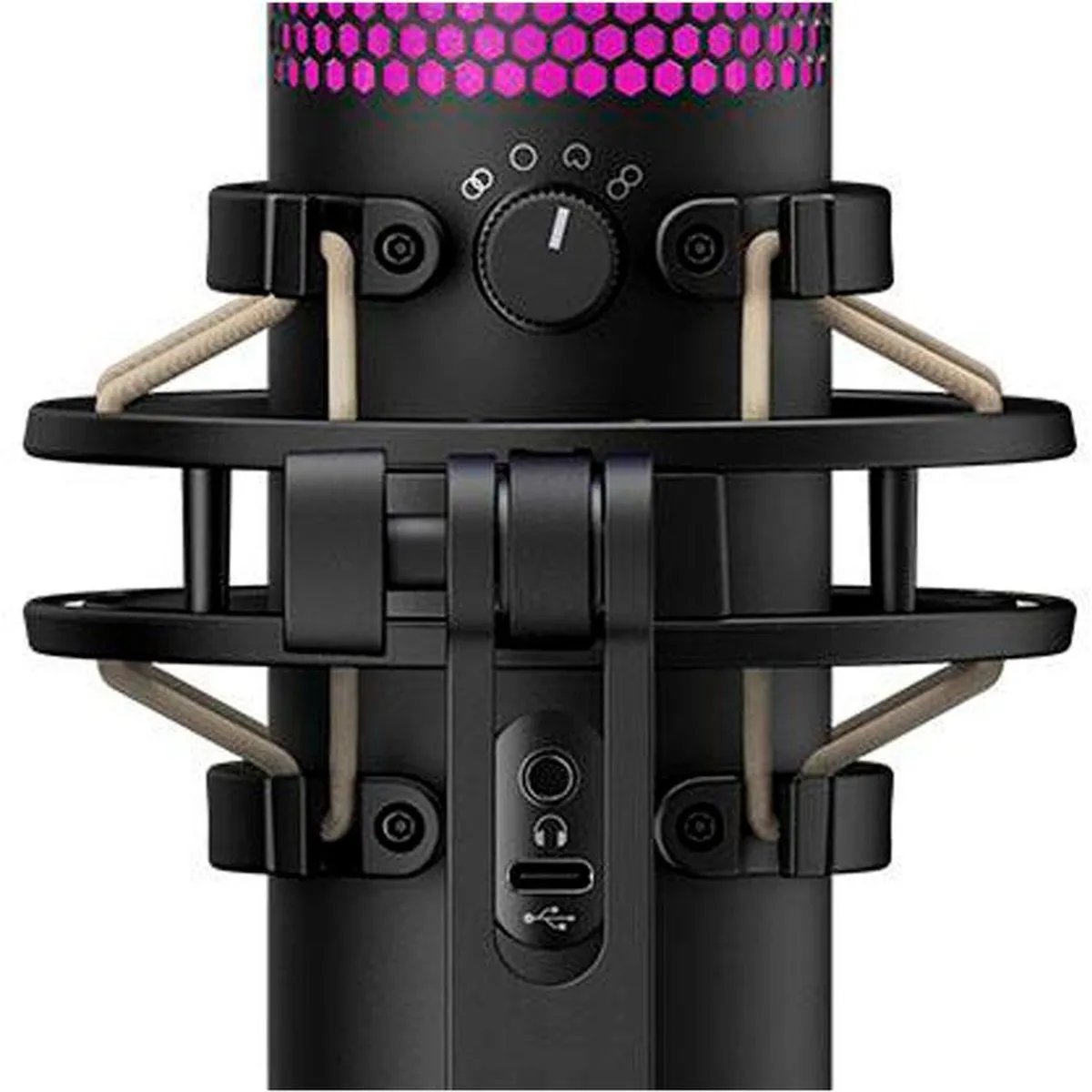 HYPERX - Micrófono profecional hyper x quadcast s usb  led rgb - negro