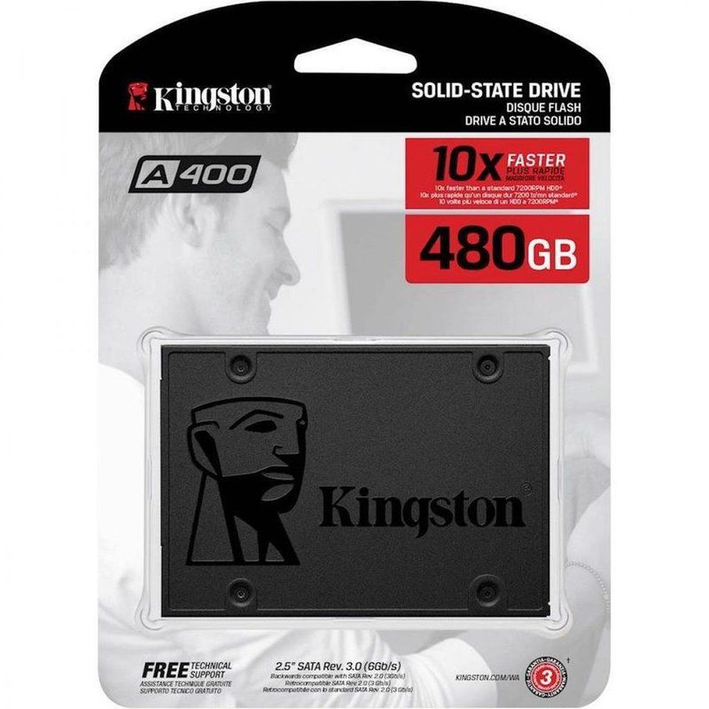 KINGSTON - Disco solido ssd kingston 480gb a400 sata