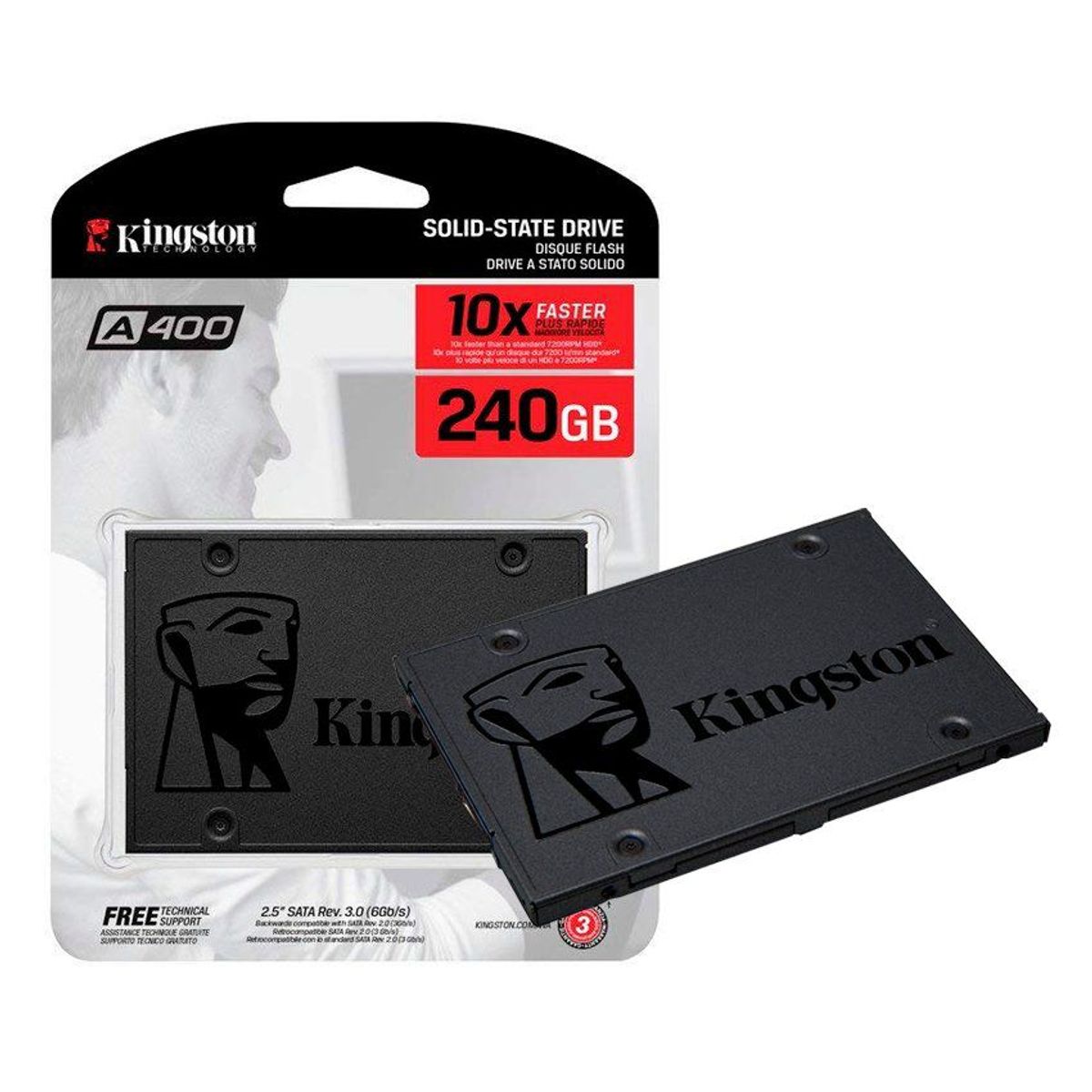 KINGSTON - Disco duro sólido kingston a400 240gb  sata - negro