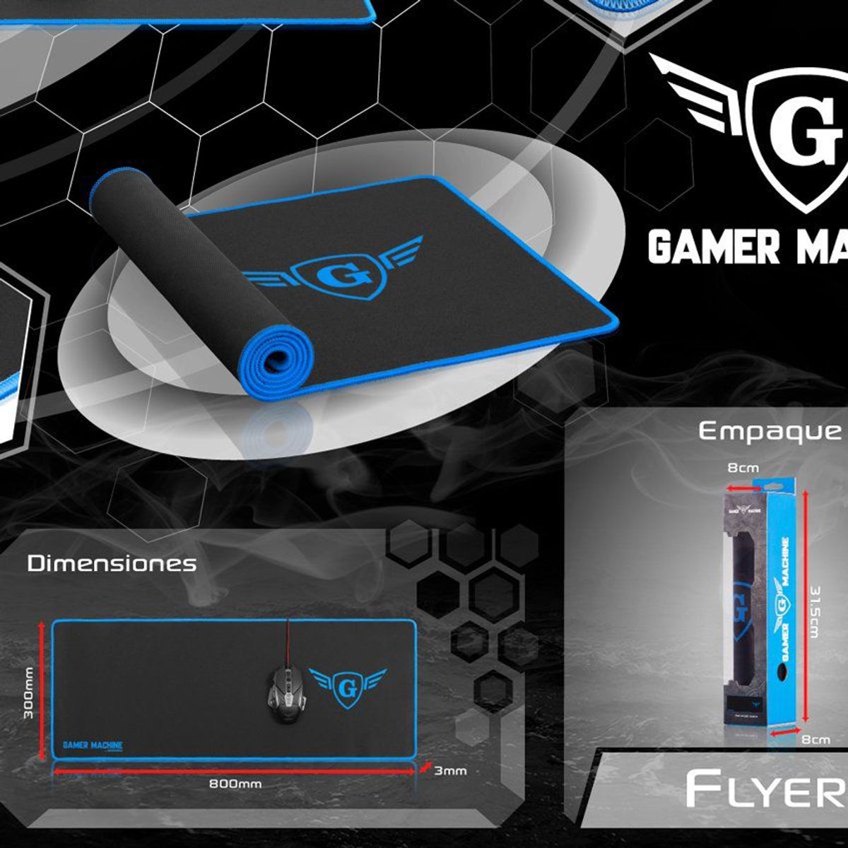 MICRONICS - pad mouse micronics xl 80cmx30cm x833 negro