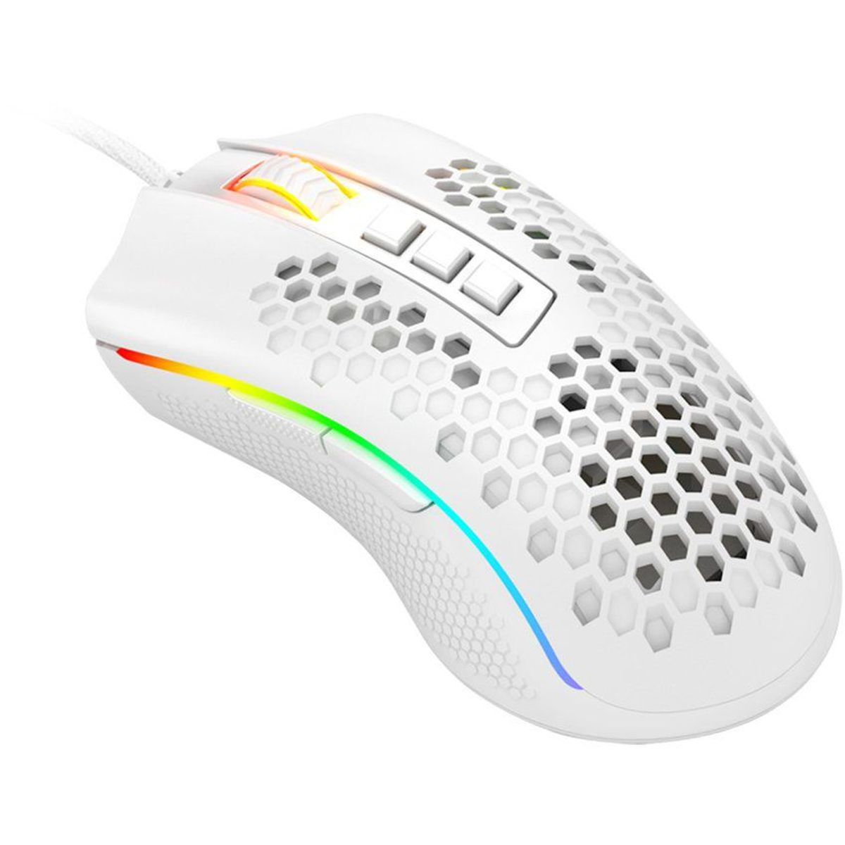 REDRAGON - Mouse gamer  redragon storm elite  16000 dpi, 8 botones - blanco