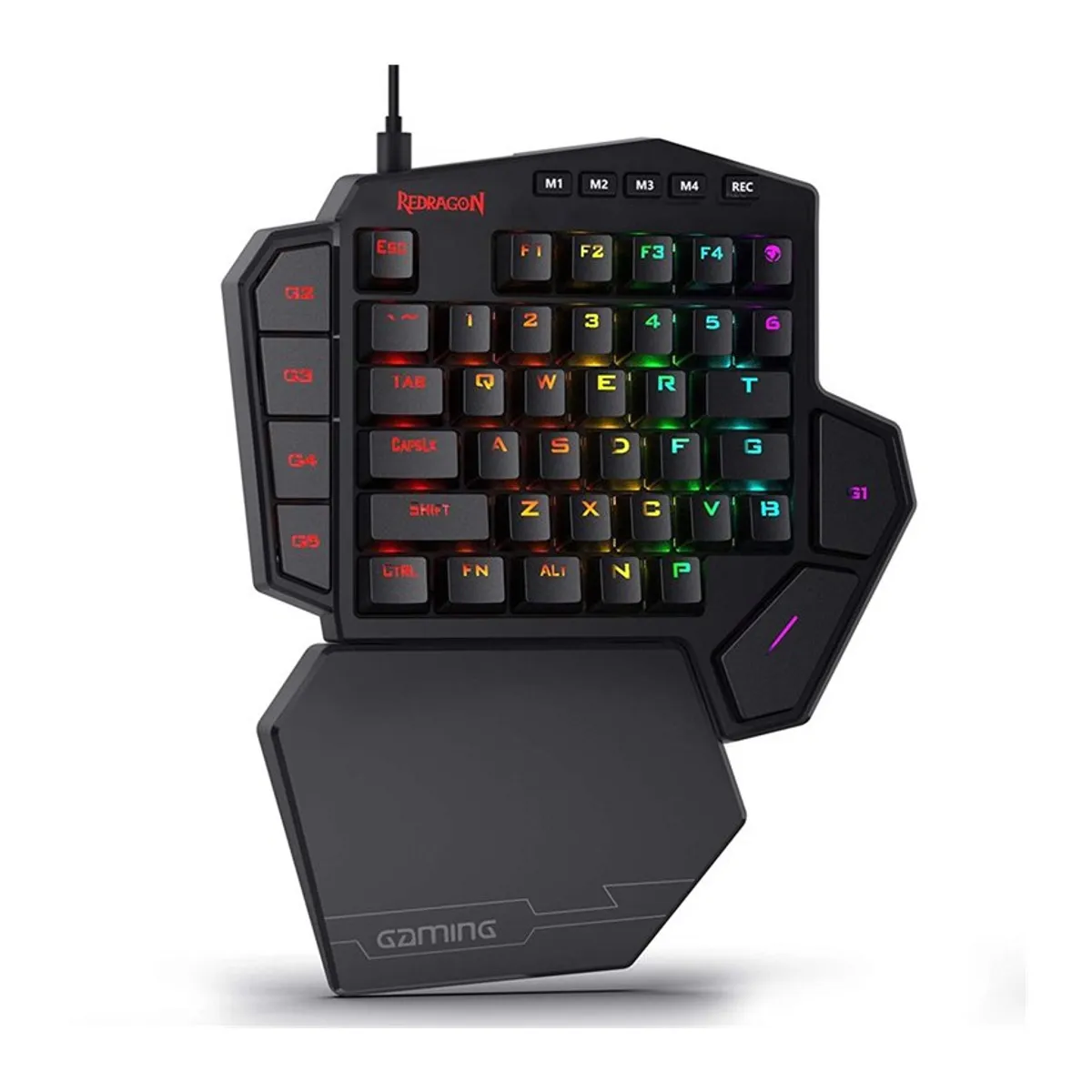 REDRAGON - Teclado mecánico de una mano redragon DITI K585 rgb