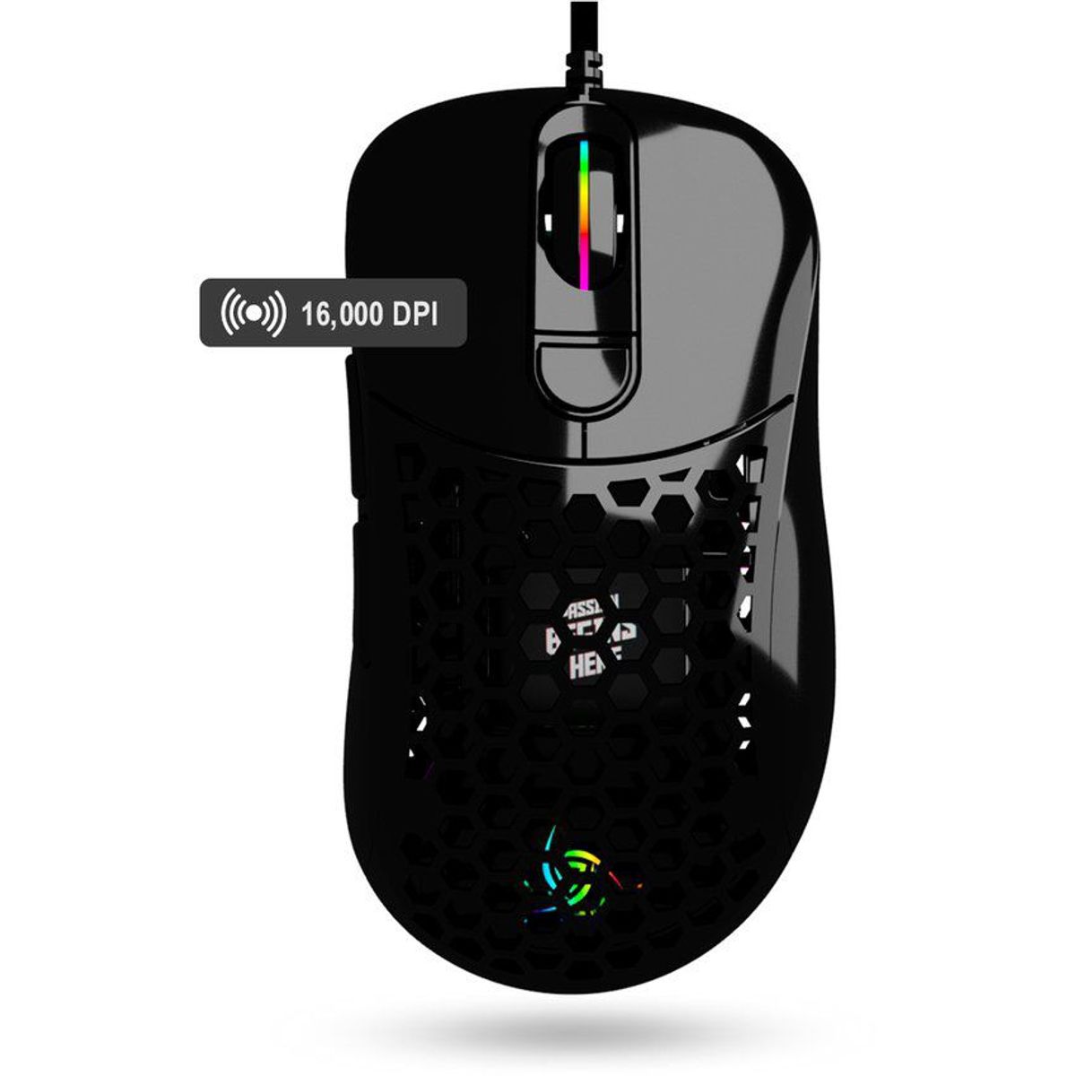 VSG - Vsg aquila air mouse gamer 61gr 16000 dpi 400ips - negro brillante