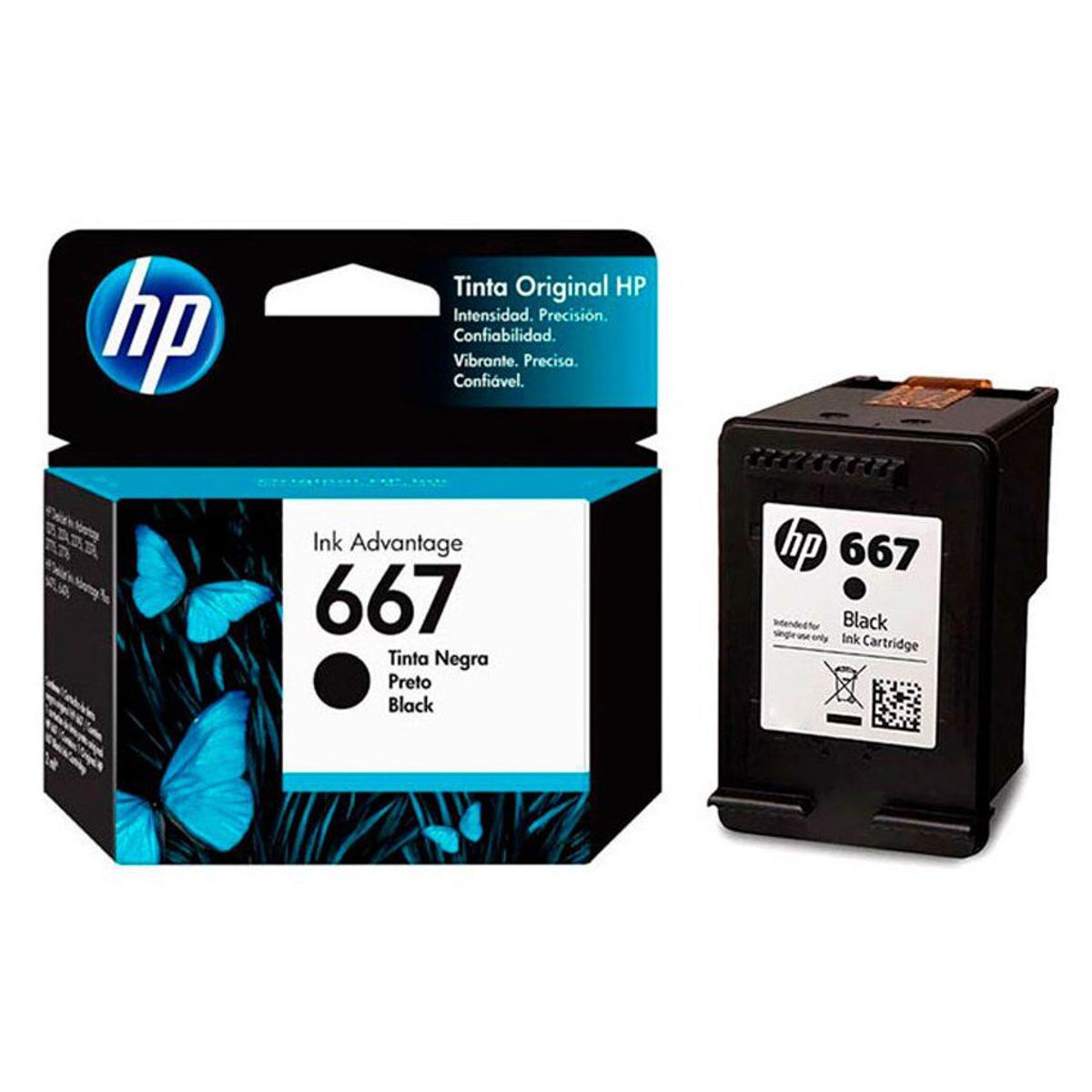 HP - Tinta hp 667 negro + color 2375 2775 2776 2375