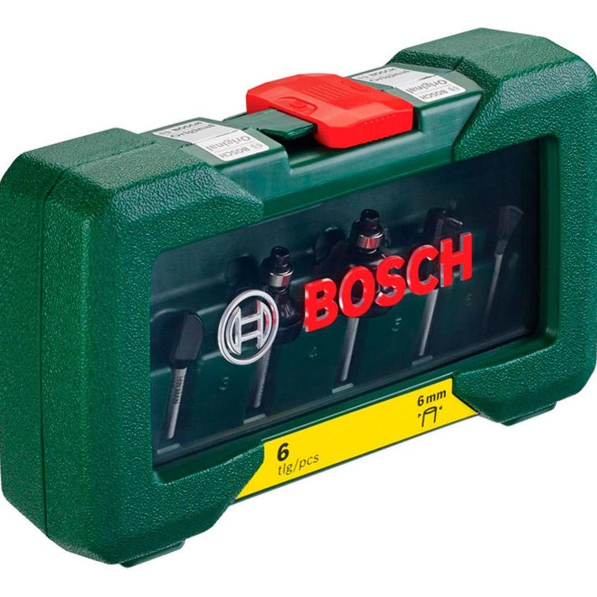 BOSCH - Set 6 fresas vástago para madera bosch 1/4" hm