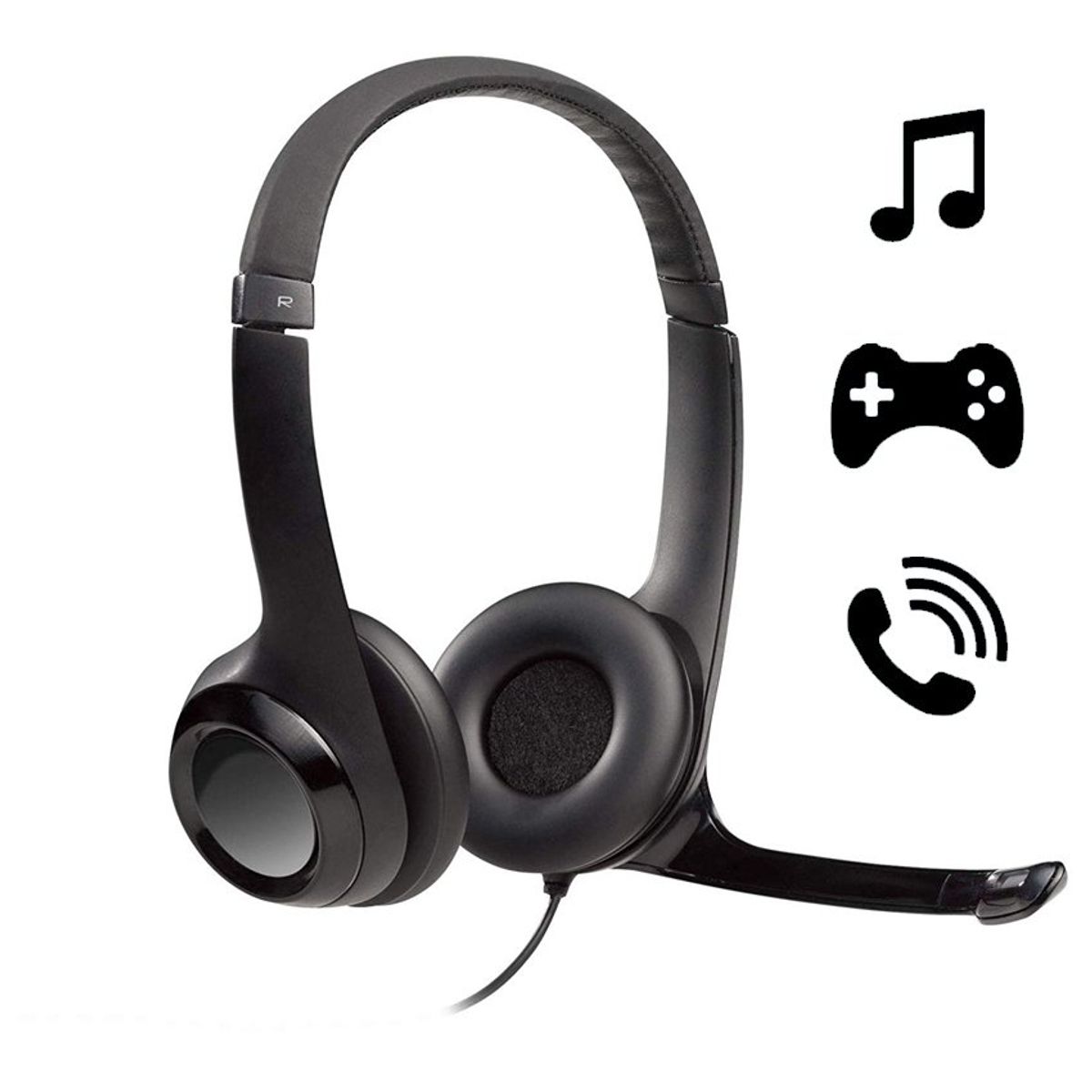 LOGITECH - Audífono logitech h390 micro cancelación de ruido usb