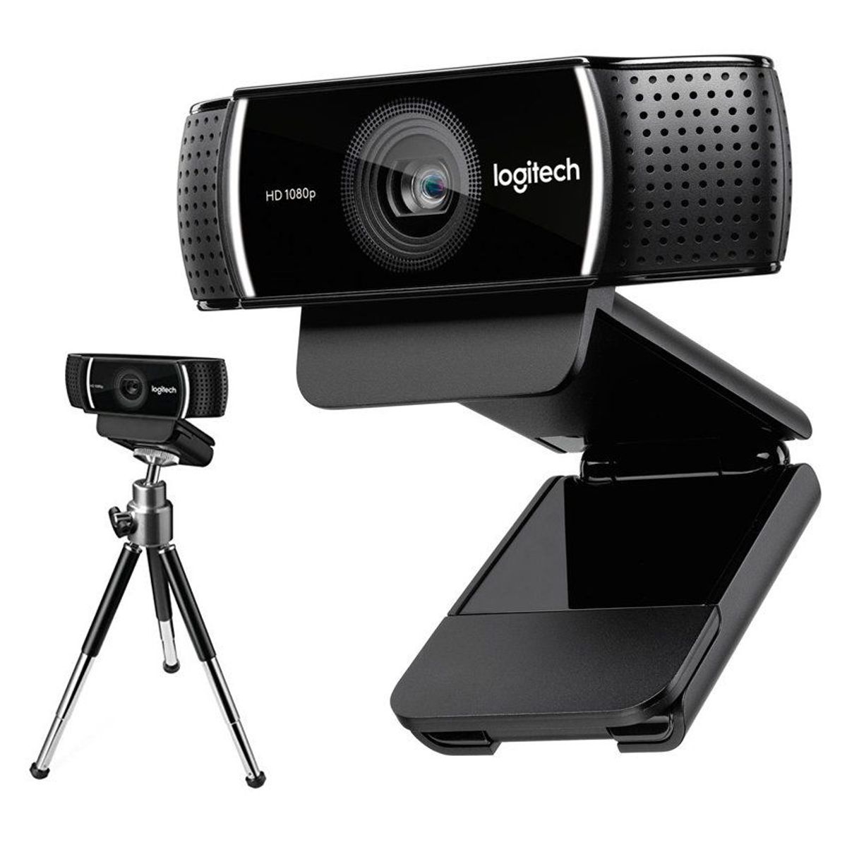 LOGITECH - Cámara web logitech c922 1080 px full hd + trípode - negro