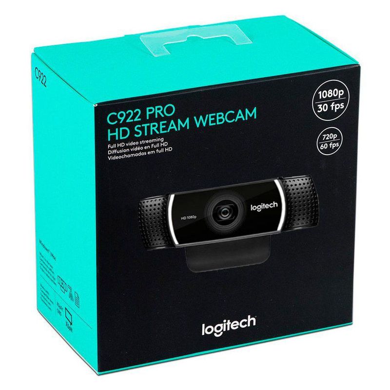 LOGITECH - Cámara web logitech pro stream c922 video full hd 1080p