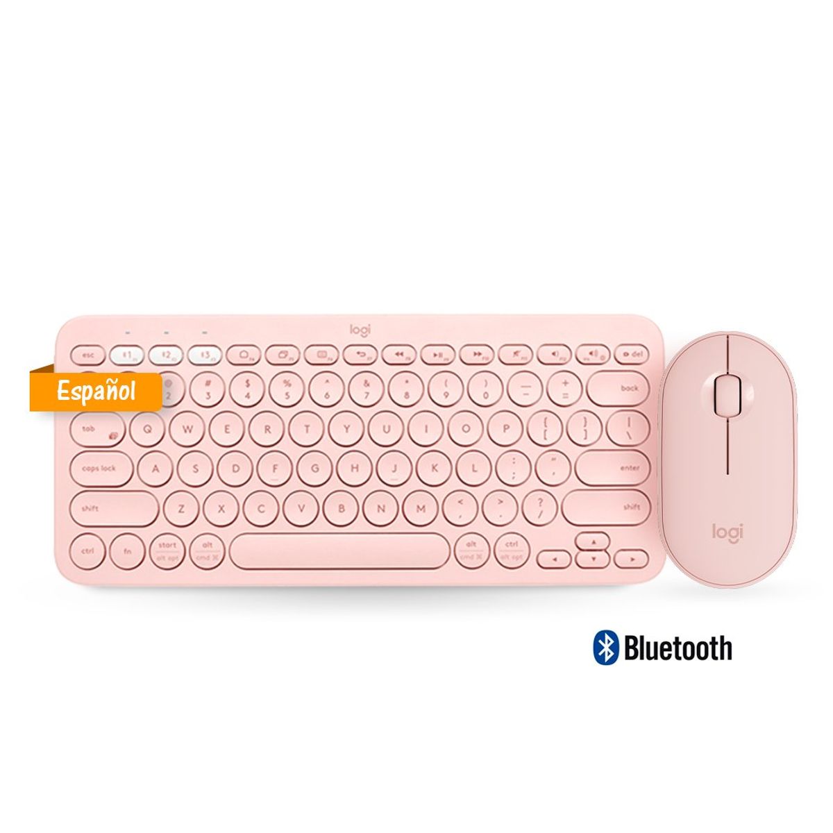 LOGITECH - Combo Teclado k380 Mouse m350 Logitech bluetooth silencioso - rosado