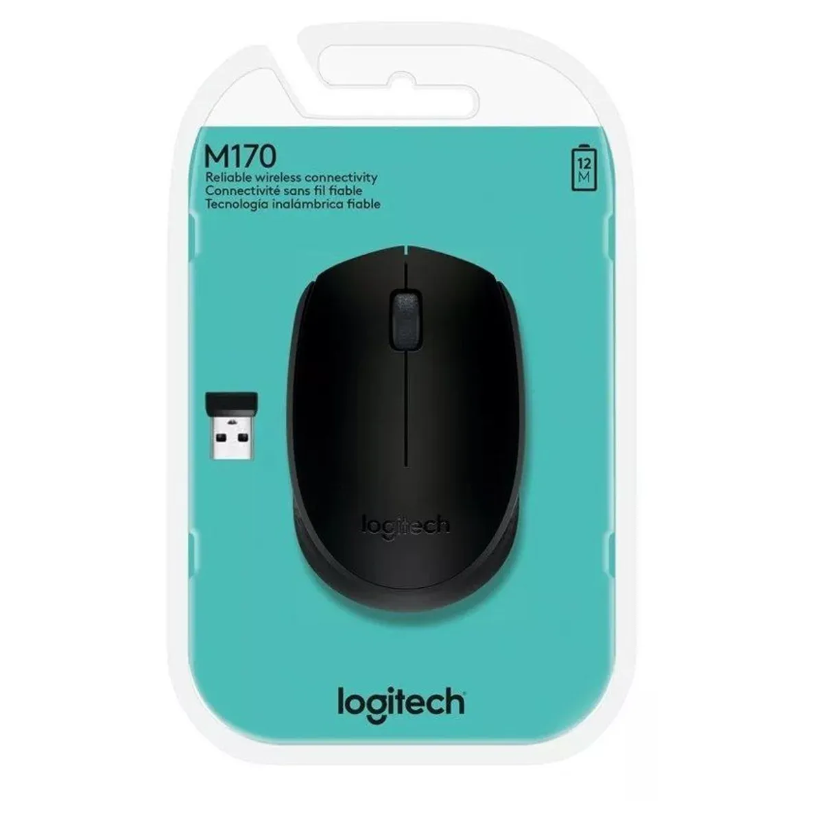 LOGITECH - Mouse logitech inalámbrico m170 usb negro