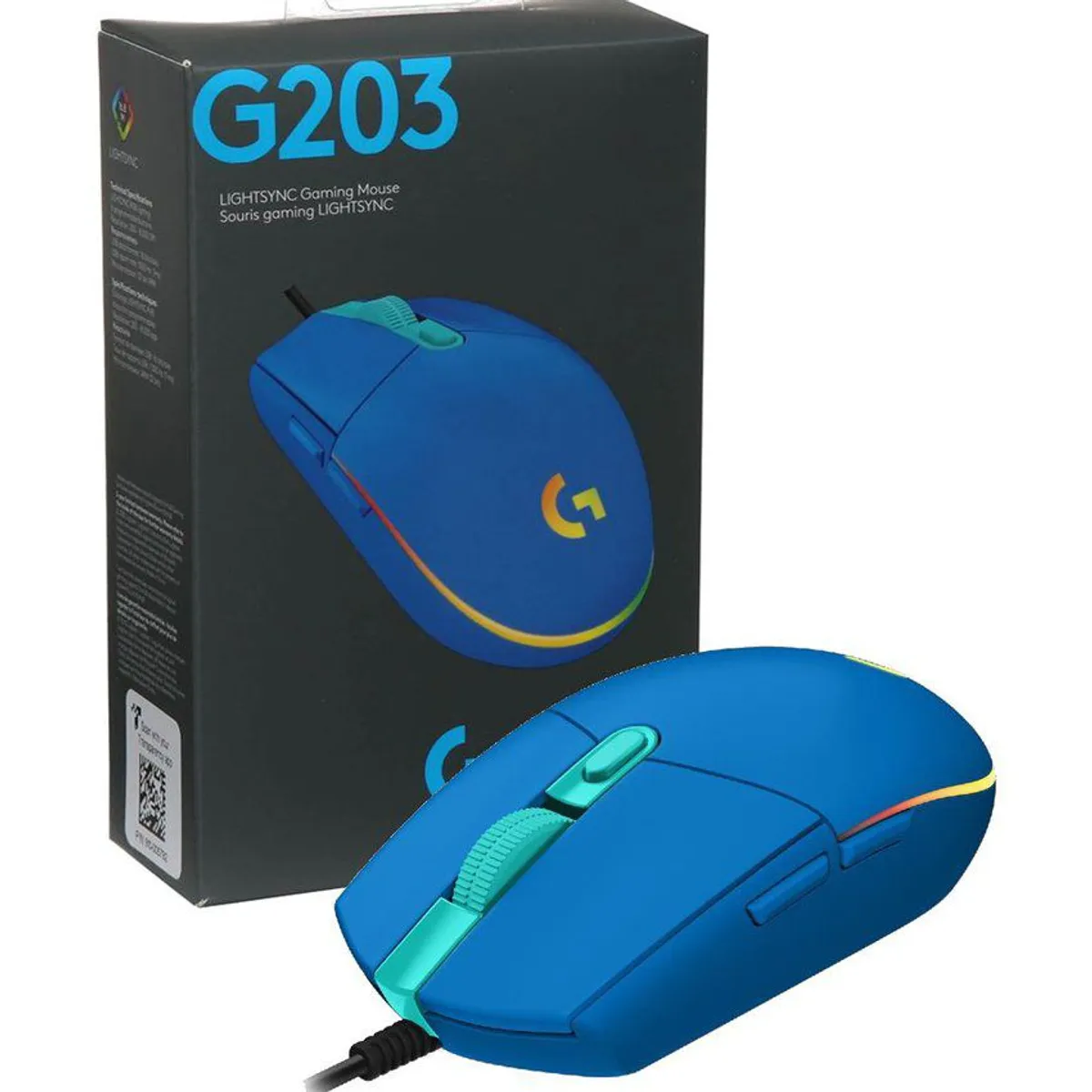 LOGITECH - Mouse logitech gamer g203 8,000 dpi rgb - azul