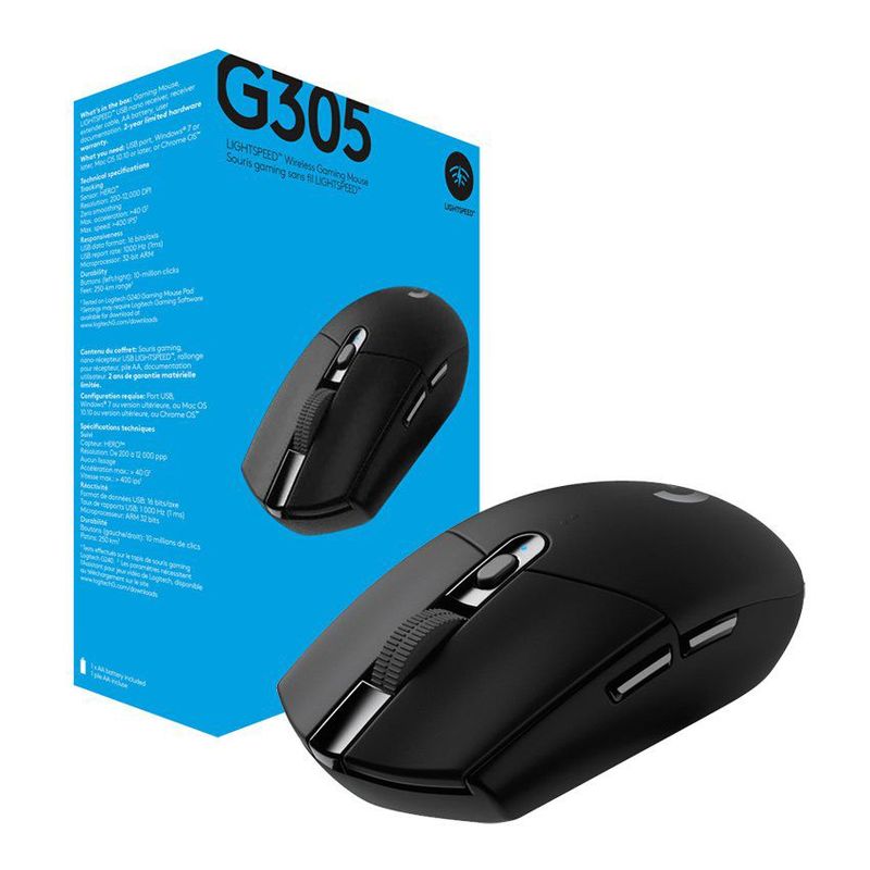 LOGITECH - Mouse logitech gamer G305 inalambrico usb - negro