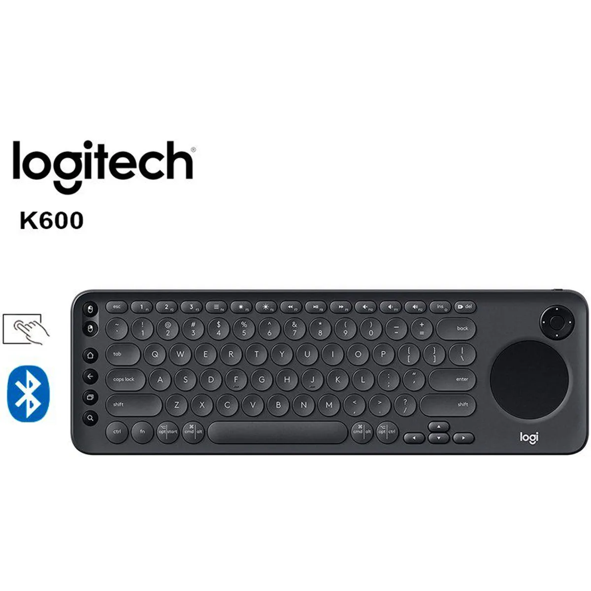 LOGITECH - Teclado Logitech K600 Inalámbrico Bluetooth USB - negro