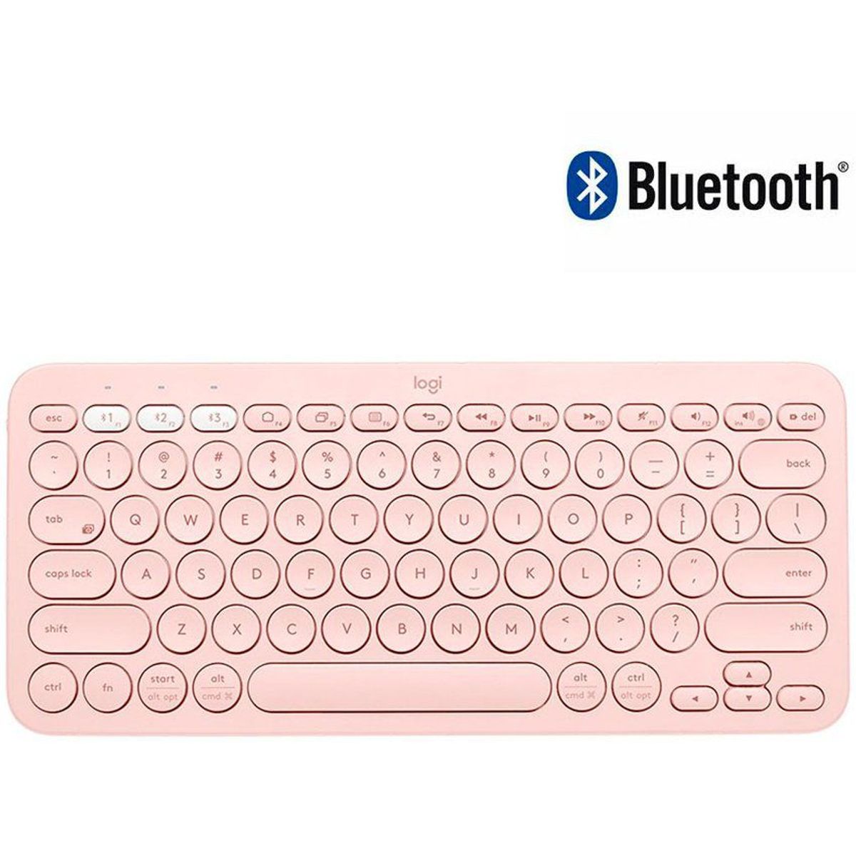 LOGITECH - Teclado Logitech K380 Inalámbrico Bluetooth Rosa Español