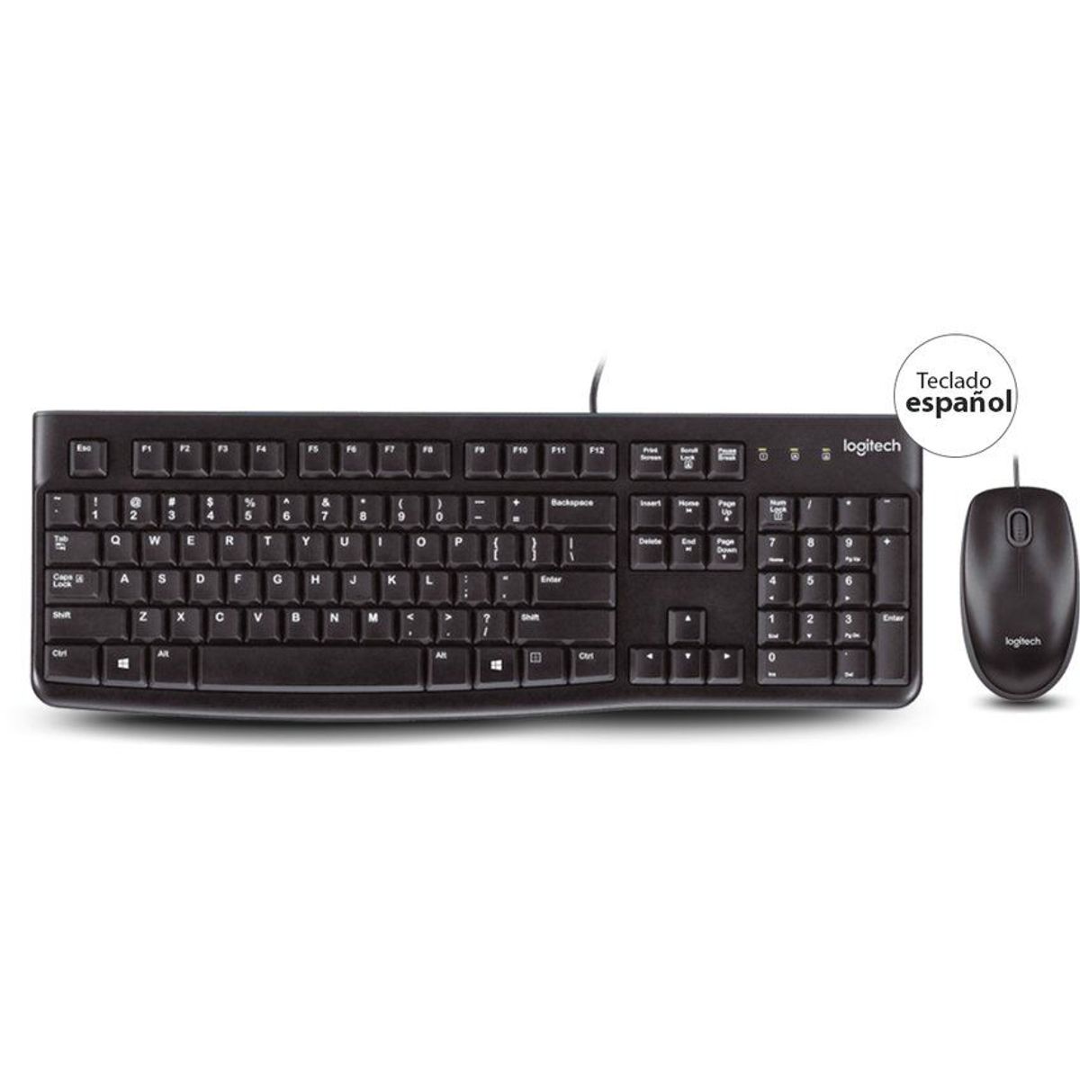 LOGITECH - Teclado + Mouse Logitech MK120 USB  español - negro