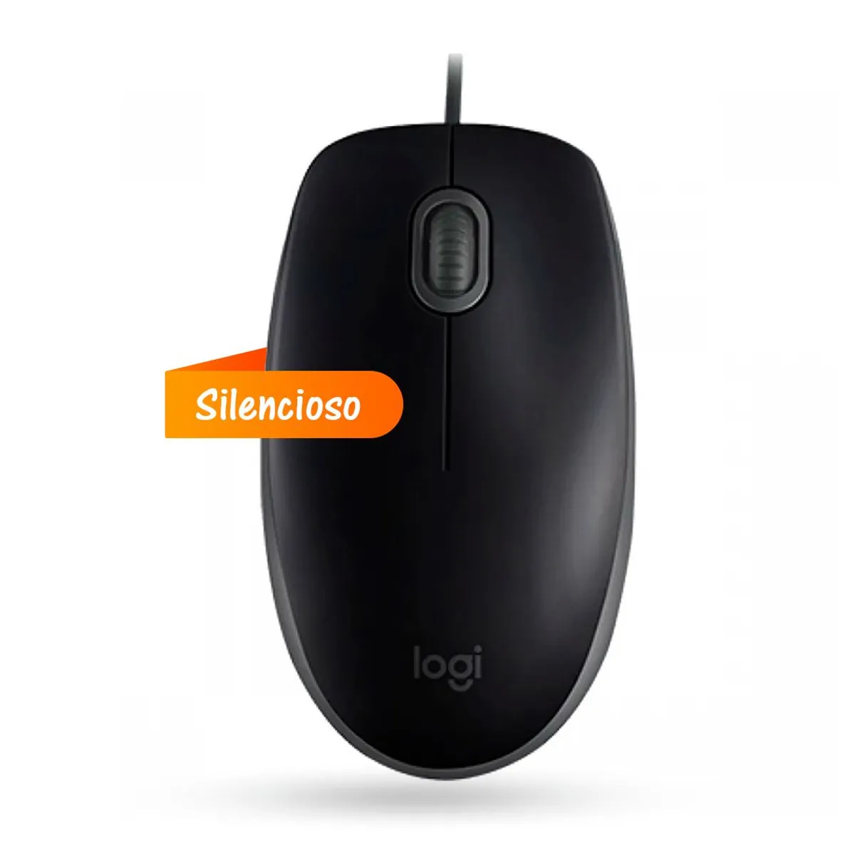 LOGITECH - Mouse Óptico Logitech M110 Silencioso Diseño clasico - Negro