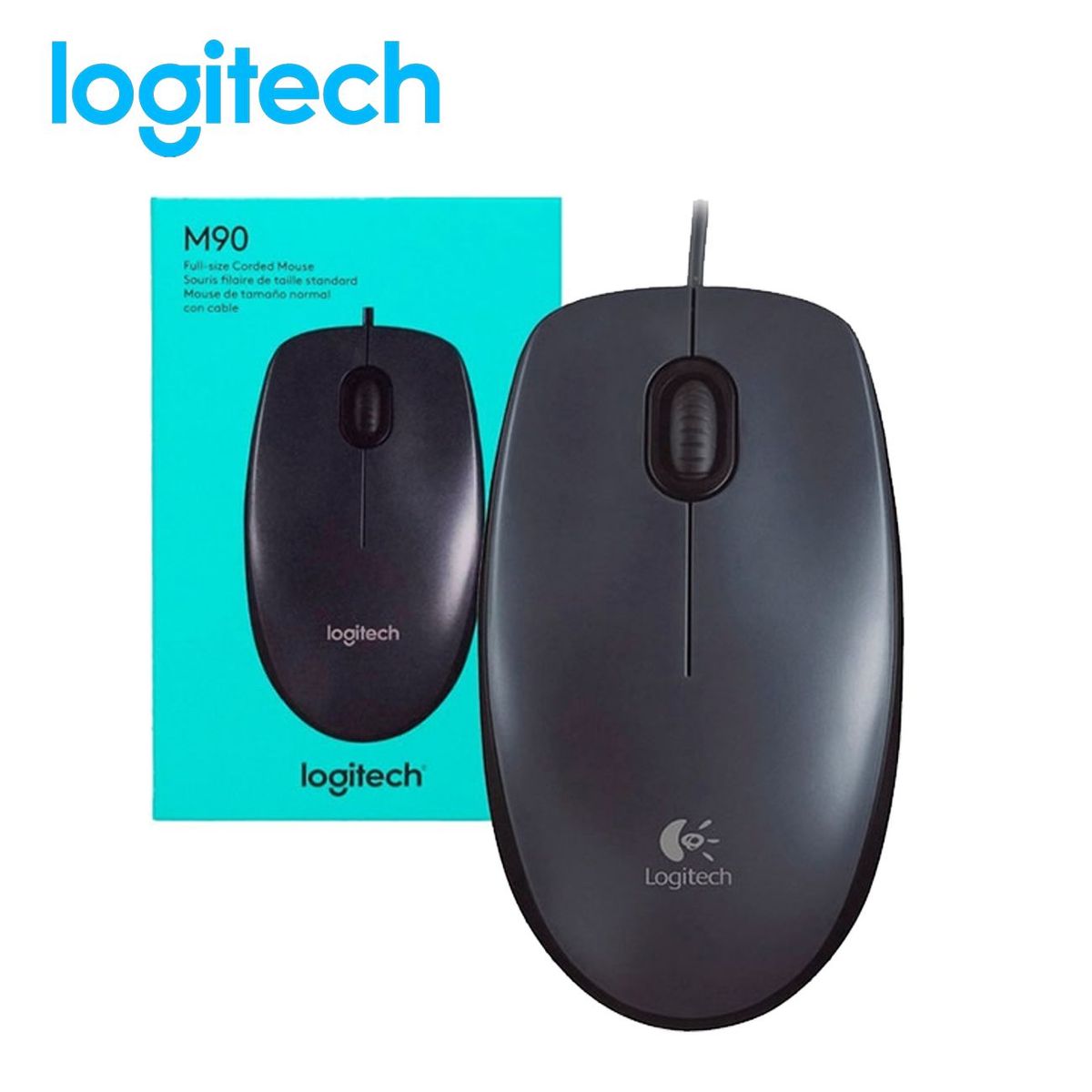 LOGITECH - Mouse Logitech M90 Cable Usb Black