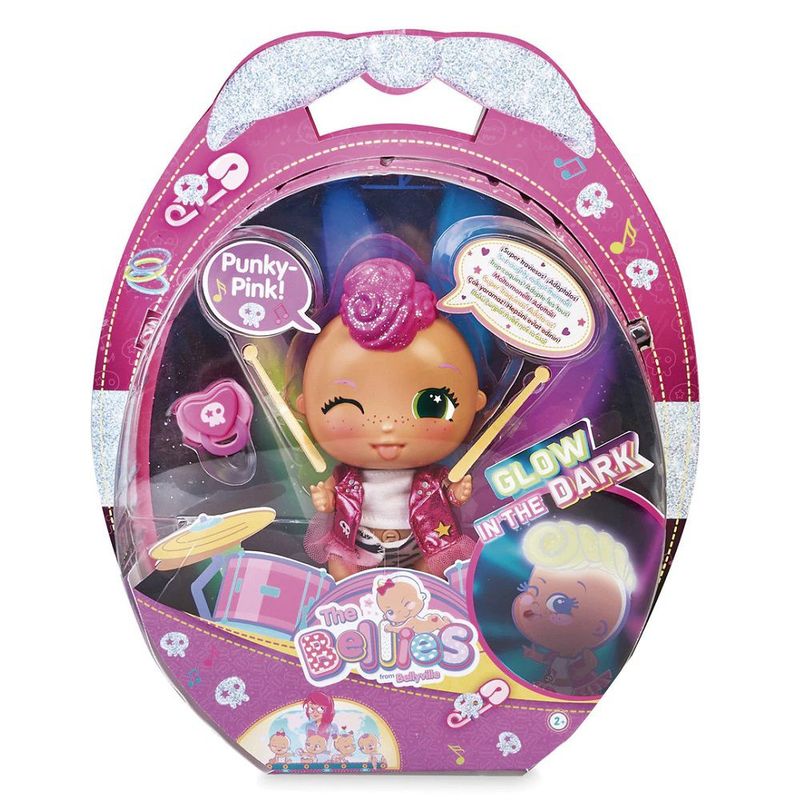 THE BELLIES - The Bellies - Muñeca Punky Pink Brilla en la Oscuridad