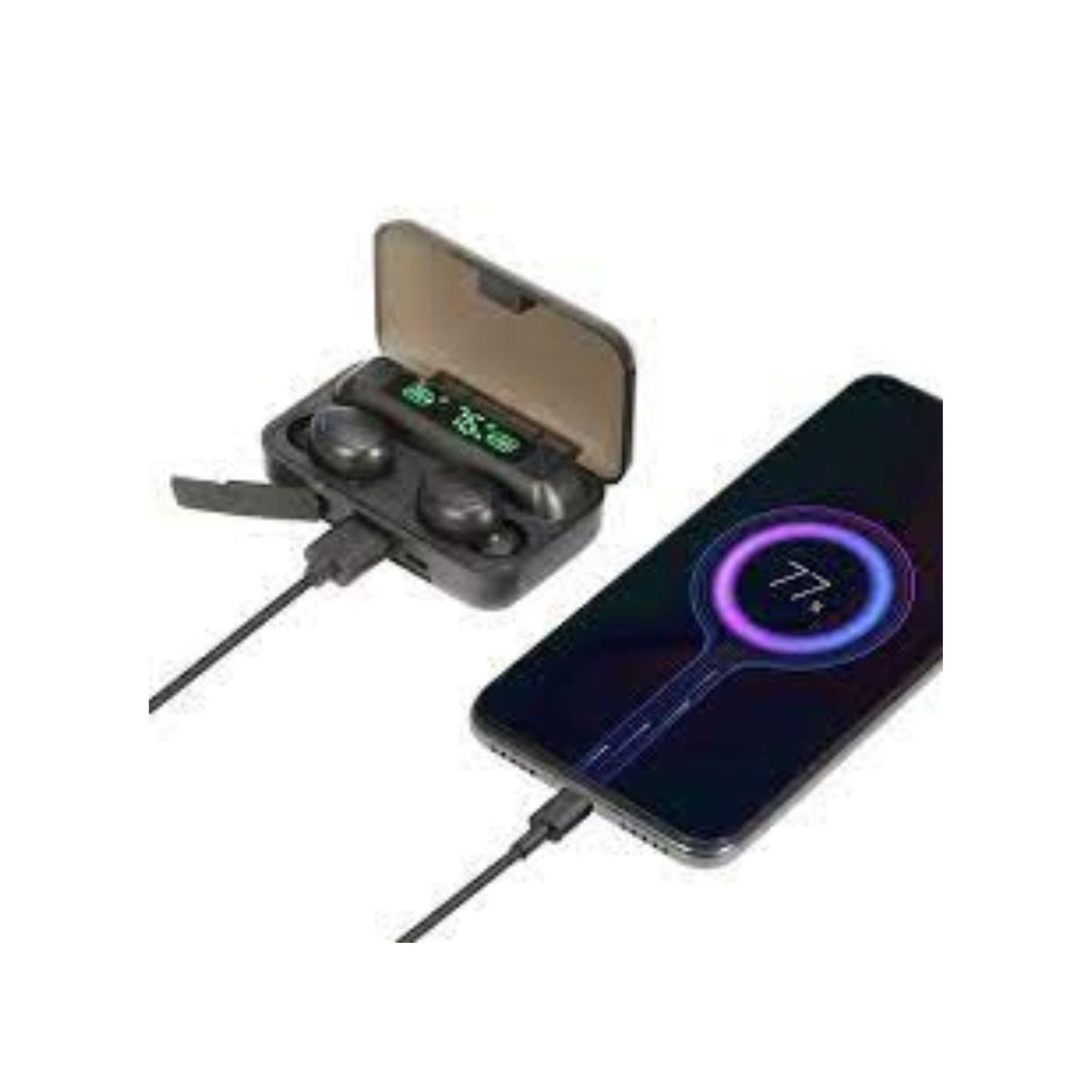 TWS - Audifono Bluetooth F9 PRO Celeste - Full Music 5 a 7h