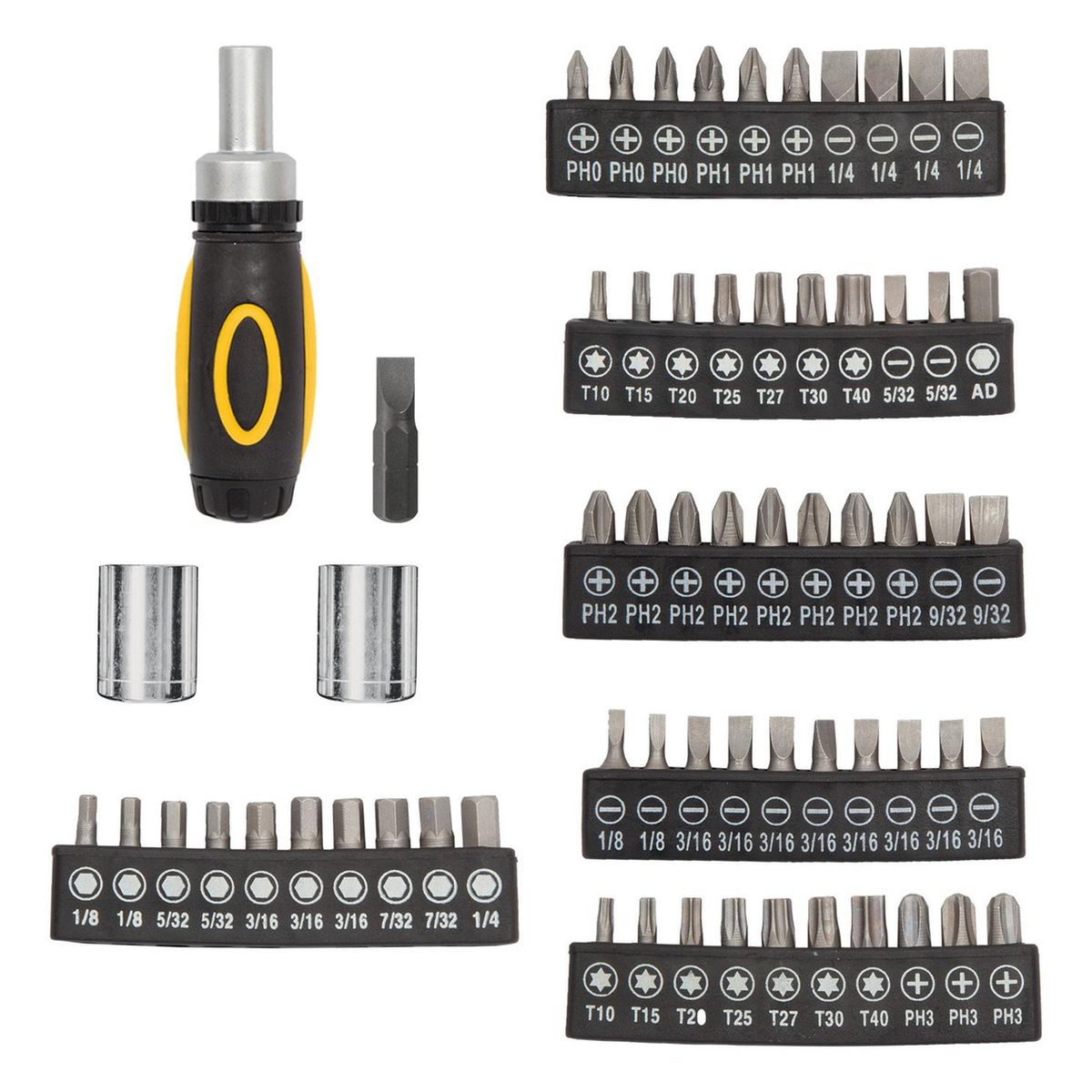 PRETUL - Juego de herramientas dados y puntas 81 piezas Pretul