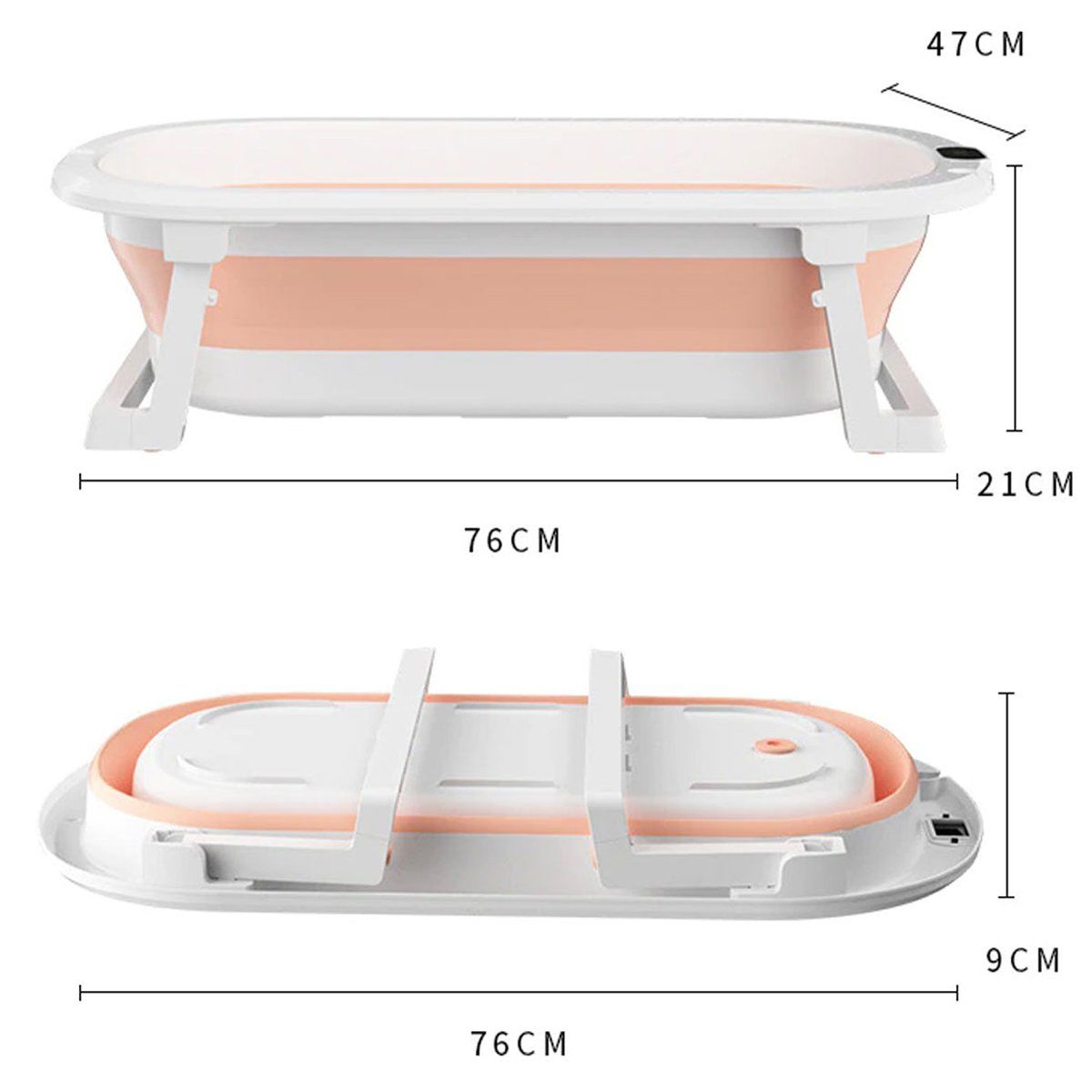 GENERICO - Bañera tina plegable portátil bebé Naranja