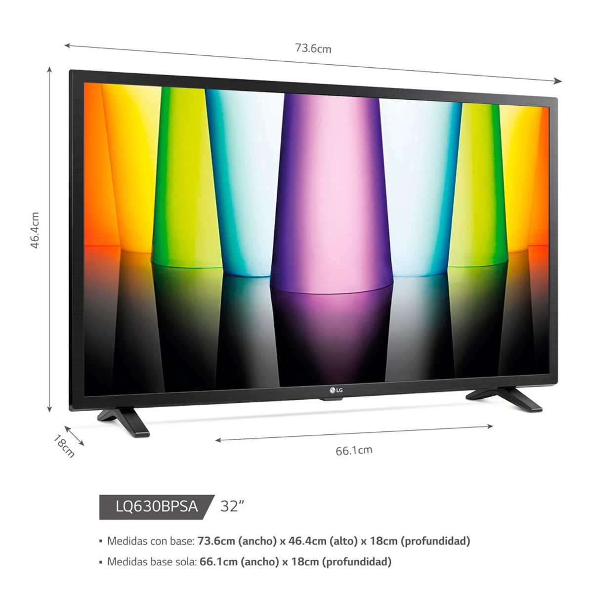 LG - Televisor LG Led 32 HD Smart Tv 32LQ600BPSA