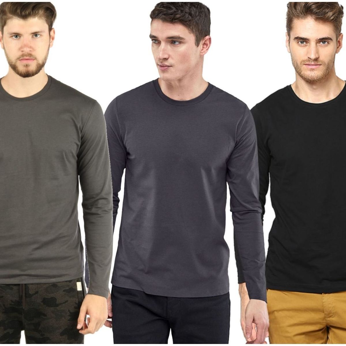 SWISS LORD - Pack x 3 polos manga larga para hombre.