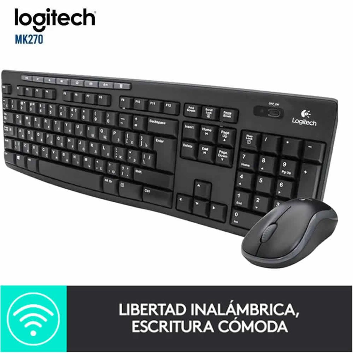 LOGITECH - KIT LOGITECH - TECLADO Y MOUSE MK270 INALÁMBRICO