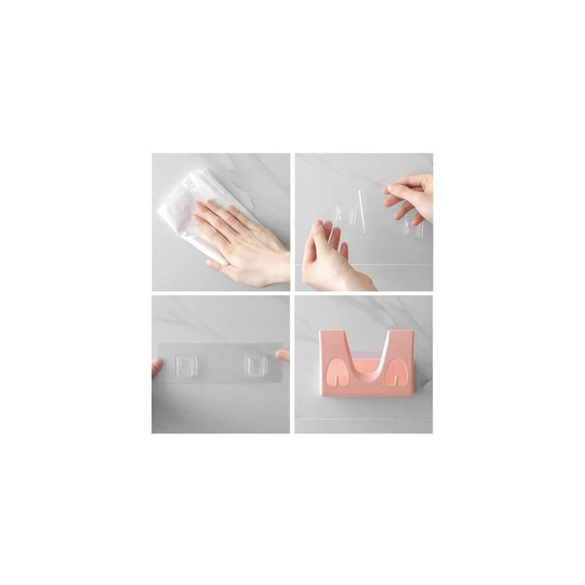 GENERICO - Colgador Soporte Para Tapas Tablas De Cocina Adhesivo - Rosado