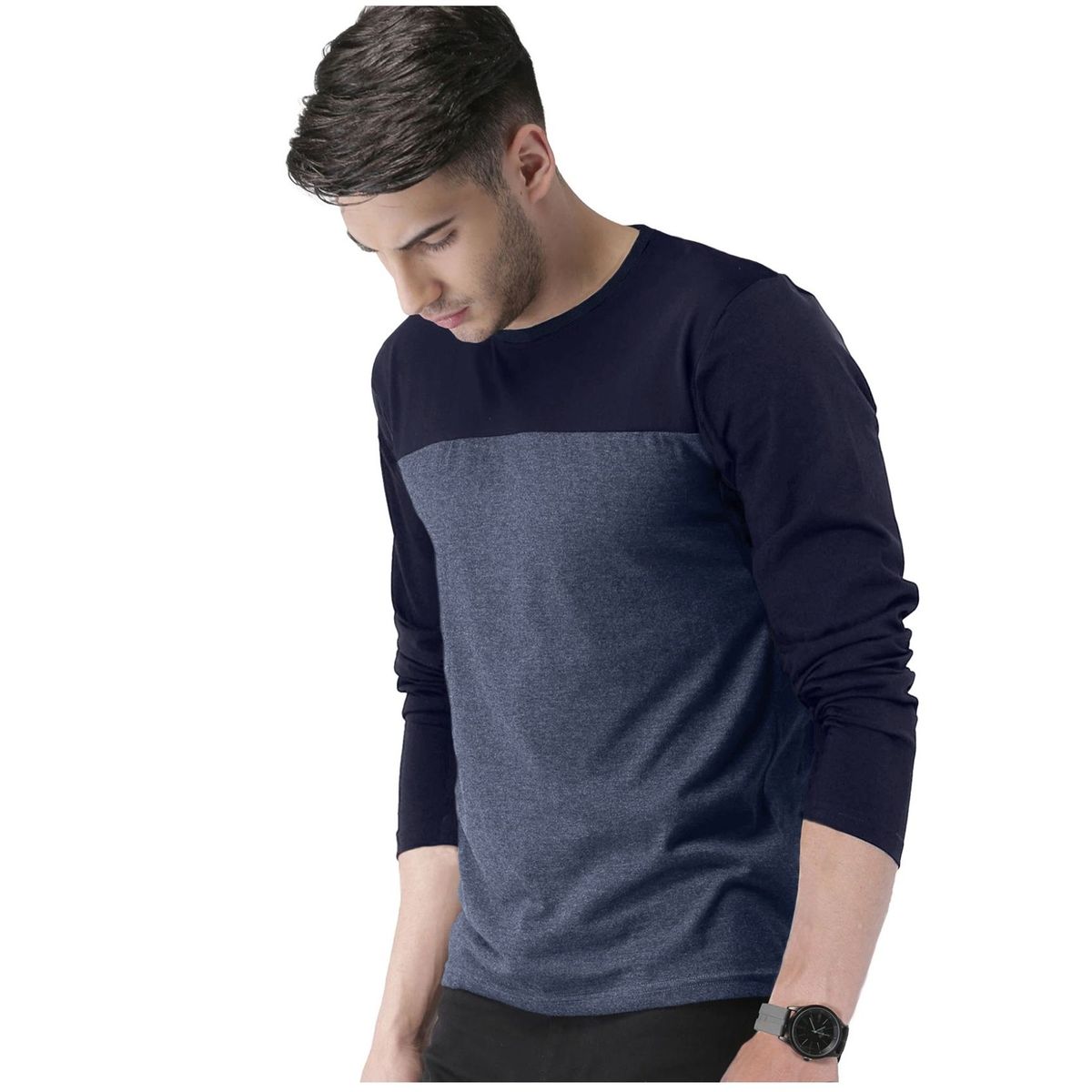 SWISS LORD - POLO MANGA LARGA - SWISS LORD - AZUL NAVY ACERO JASPE