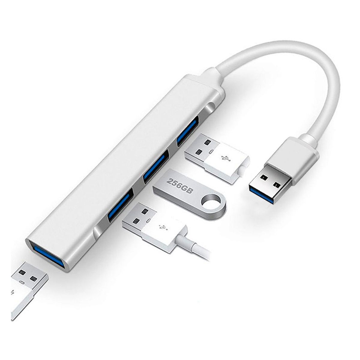 BUYPAL - Adaptador Hub Tipo USB 3.0 4 Puertos PC Laptop Android